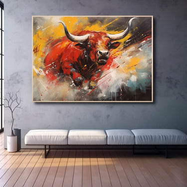 Tableau Taureau Rouge